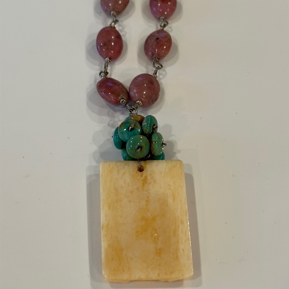 Mermaid Pendant Semi Precious Beaded Choker New With Tags - Picture 5 of 11